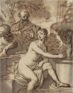 Susanna And The Elders by Cornelis I Schut