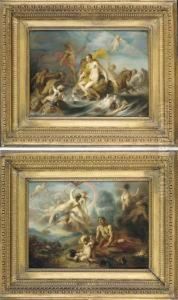 The Four Elements: Fire And Air; And Earth And Water by Cornelis I Schut
