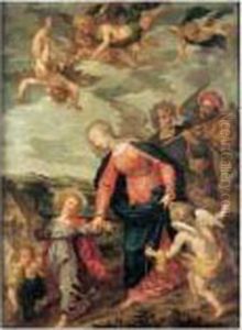 "la Fuite En Egypte". by Cornelis I Schut