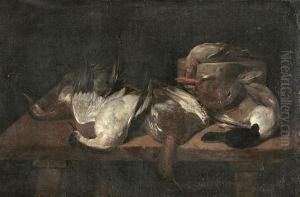 Bodegon Con Aves by Cornelis Iii Schut
