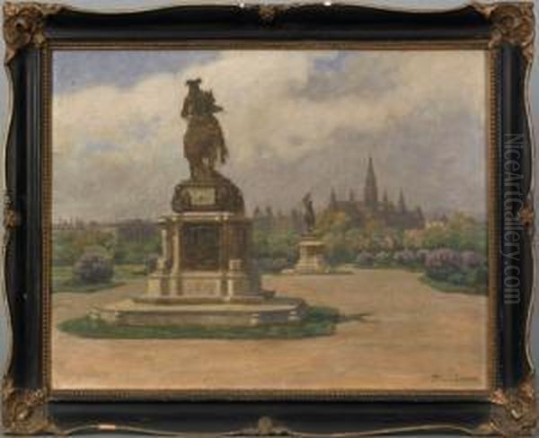 Garden Scene With Monument - view 1