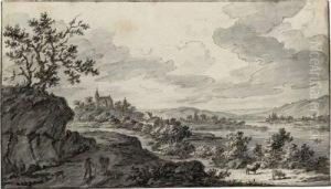 Bildhaft Vollendete Landschaftsansicht by Johann Georg Schutz