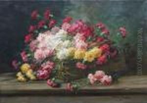 A Basket With Flowers by Wilhelm Schutze