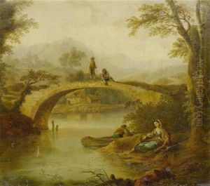Landscape With Fishermen On The Bridge Landscape With Fishermen On The Bridge