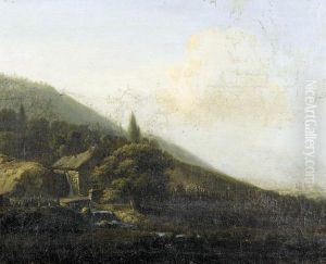 Zwei Landschaften. Gegenstucke. by Christian Georg Ii Schuz