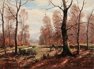 Ideale Flusslandschaft Mit Anglern by Christian Georg Ii Schuz