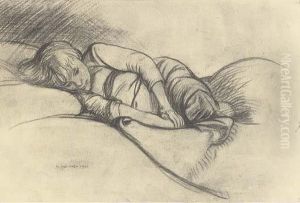 Child Resting; And Three Model Studies by Randolph Schwabe