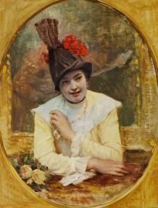 Woman In A Yellow Dress by Frans Schwartz