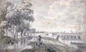 Hollandische Kanallandschaft by Hendrick Willelm Schweickhardt