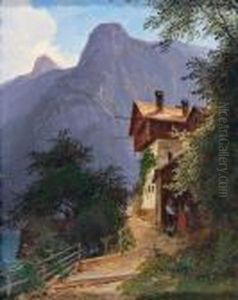 Am Hallstatter See by Josef Schwemminger