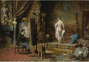 The Artist's Studio by Carl I Schweninger