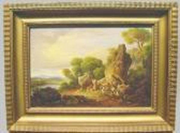 Travelers At Rest In A Landscape - view 1