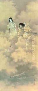Izanami and Izanagi Creating the Japanese Islands Meiji era Japan by Kobayashi Eitaku