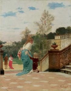 Passeggiata In Giardino by Giuseppe Sciuti