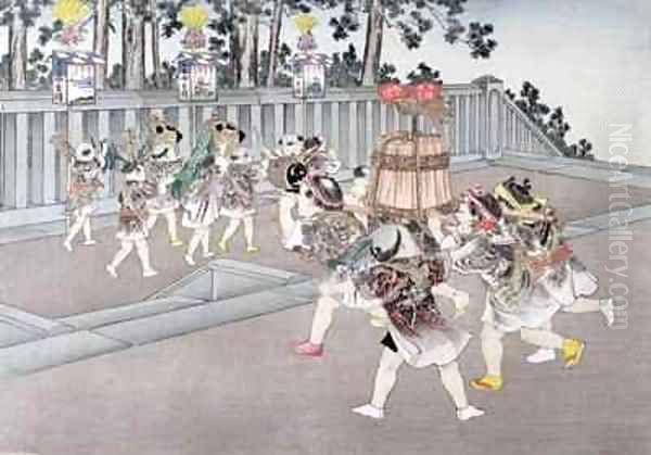 Shrine Festival Procession from the series Childrens Games - view 1
