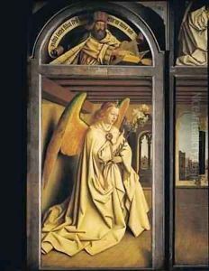 Angel Annunciate from exterior of left panel of the Ghent Altarpiece