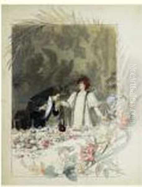 La "journee Sarah Bernhardt". Le Toast De Victorien Sardou, Circa 1896 - view 1