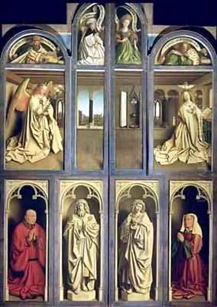Exterior of Left and Right panels of The Ghent Altarpiece - view 1