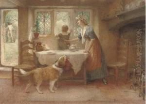 A Farmer And His Dog Returning From A Hard Day's Work by John Scott