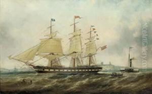 The Patrician And Other Shipping Off Tynemouth Harbor