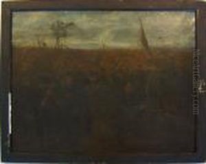 Civil War Soldiers Charging On A Battlefield by Julian Scott