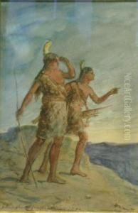Two Indian Scouts, Walpi, Arizona by Julian Scott