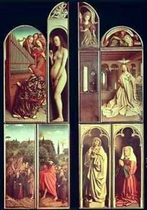 Right Panel interior and exterior of the Ghent Altarpiece