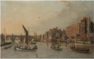 A View Of Old Westminster Bridge by Samuel Scott