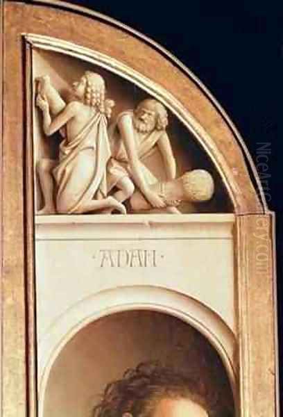 The Offerings of Cain and Abel interior of left hand wing of The Ghent Altarpiece - view 1