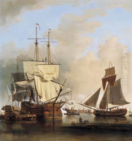 Shipping On The Thames Off Rotherhithe - view 1