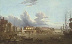 An Extensive View Of Old London
Bridge From The East, With Thechurch Of St. Magnus And The Monument
Beyond An Extensive View Of Old London
Bridge From The East, With Thechurch Of St. Magnus And The Monument
Beyond