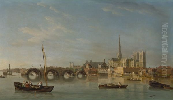 The Building Of Westminster Bridge - view 1
