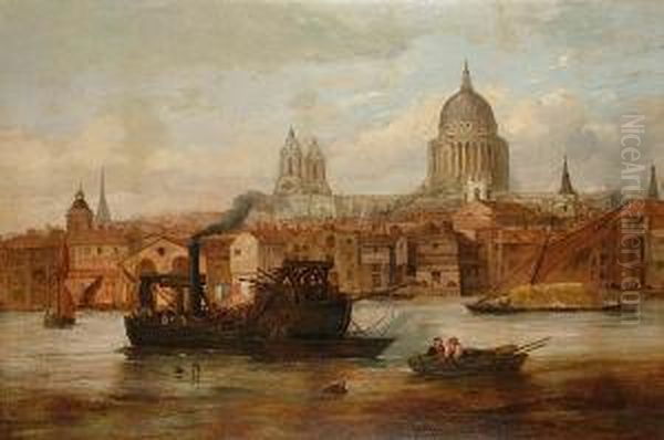 View Of St. Pauls Cathedral From Across The Thames - view 1