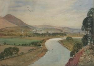 Melrose Abbey And The River Tweed by Tom Scott