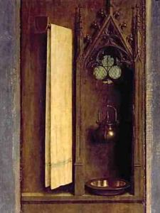 The Ghent Altarpiece detail from the exterior of the right shutter