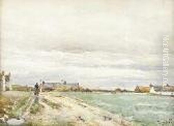 A Coastal Scene With Cottages - view 1