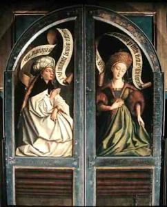The Ghent Altarpiece The Erythrean Sibyl and the Cumaean Sibyl from the exterior of the two shutters