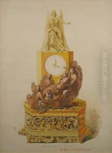 Sketch Of Adesign For A Time Piece by William Bell Scott