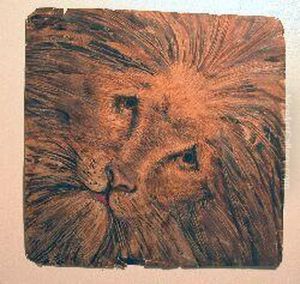 Study Of A Lion's Head by William Bell Scott