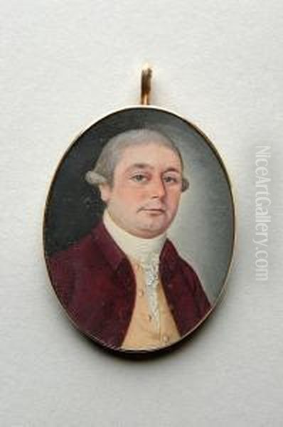 A Portrait Of A Gentleman, 
Called Doughty Lynn, Having Powered Hair And Wearing A Plum Coat And 
Pink Waistcoat - view 1
