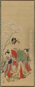 Beauties of the Seasons Spring Edo Period by Hosoda Eishi