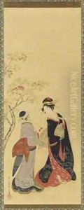Beauties of the Seasons Autumn Edo Period by Hosoda Eishi