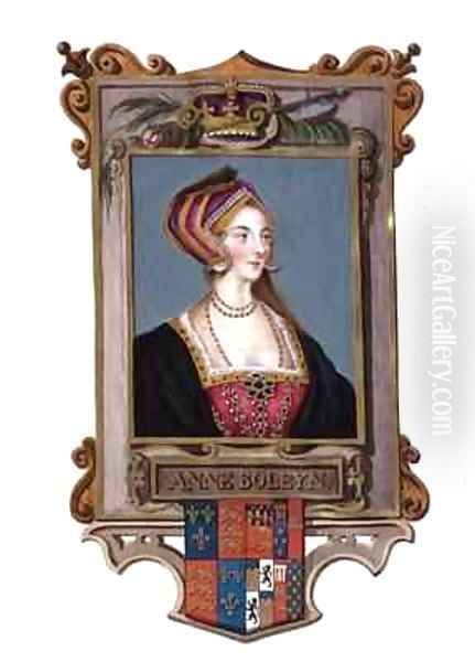 Portrait of Anne Boleyn 2nd Queen of Henry VIII as a Young Woman from Memoirs of the Court of Queen Elizabeth - view 1