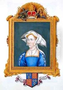 Portrait of Anne Boleyn wrongly called Queen Mary from Memoirs of the Court of Queen Elizabeth