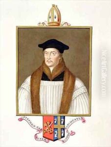 Portrait of Stephen Gardiner Bishop of Winchester from Memoirs of the Court of Queen Elizabeth