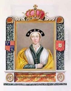 Portrait of Anne of Cleves 4th Queen of Henry VIII from Memoirs of the Court of Queen Elizabeth