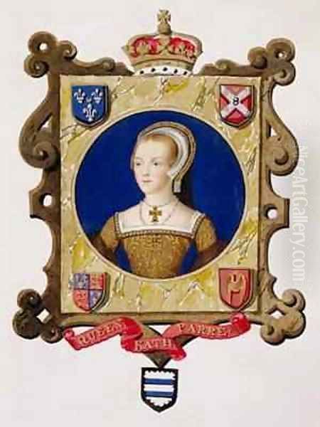 Portrait of Catherine Parr 6th Queen of Henry VIII as a Young Woman from Memoirs of the Court of Queen Elizabeth - view 1