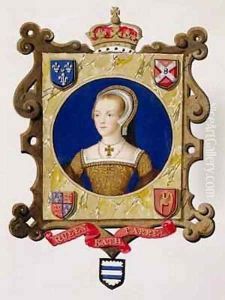 Portrait of Catherine Parr 6th Queen of Henry VIII as a Young Woman from Memoirs of the Court of Queen Elizabeth