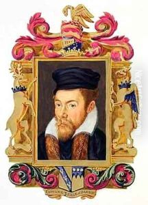 Portrait of Edward Stanley 3rd Earl of Derby from Memoirs of the Court of Queen Elizabeth