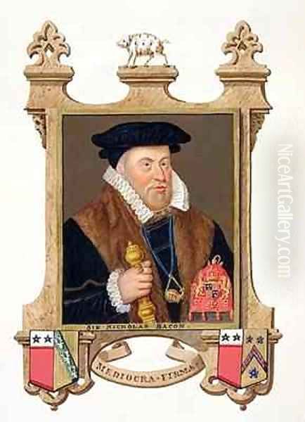 Portrait of Sir Nicholas Bacon from Memoirs of the Court of Queen Elizabeth - view 1